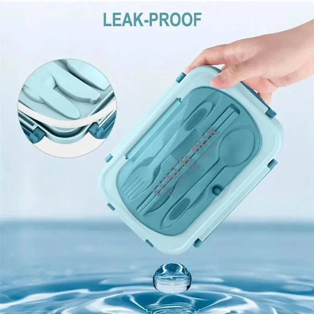 Bento Box Lunch Containers, LeakProof Lunch Box with Utensils BPA Free Blue